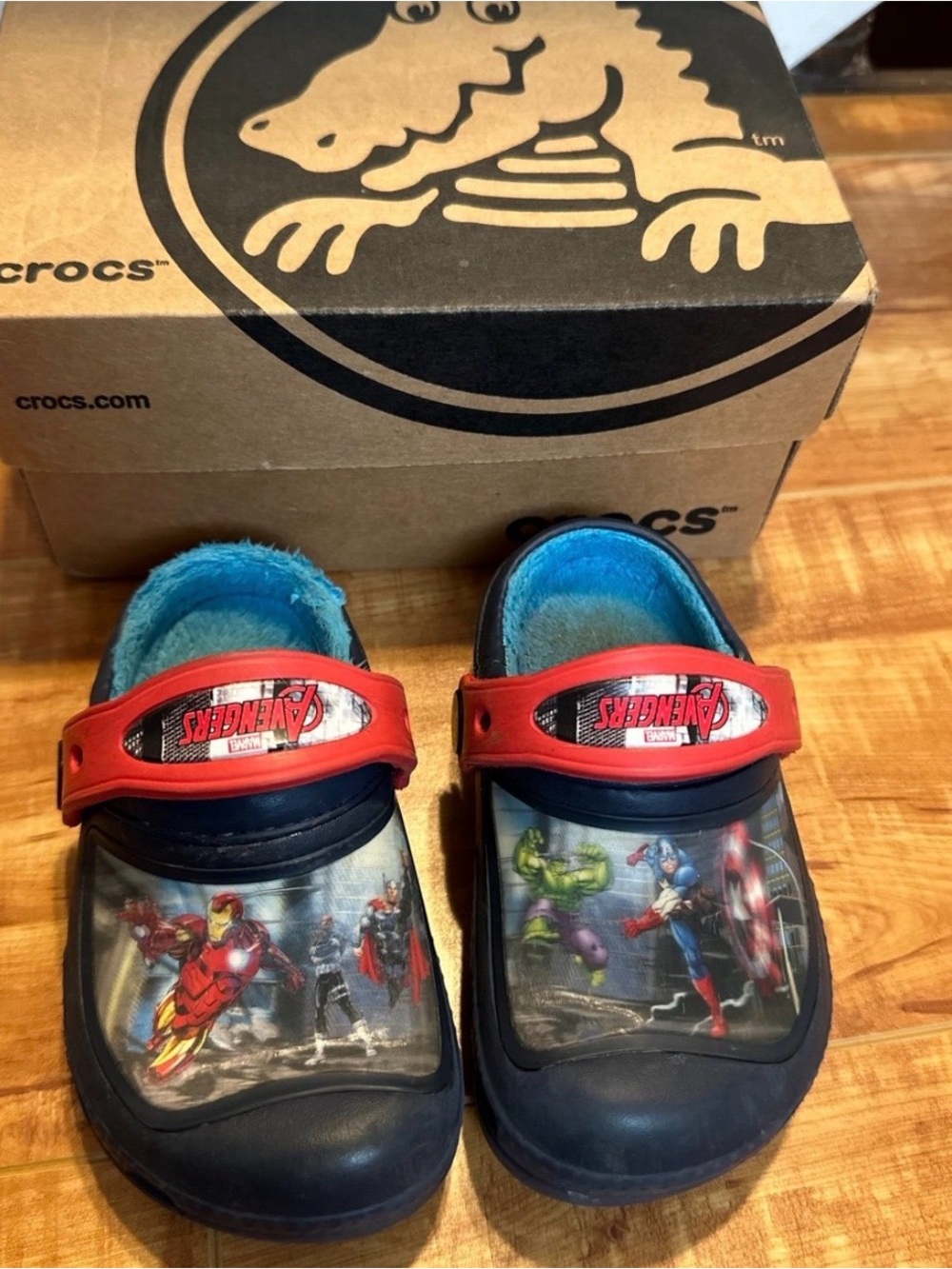 CROCS Kids Marvel Avengers Clog with Blue Lining